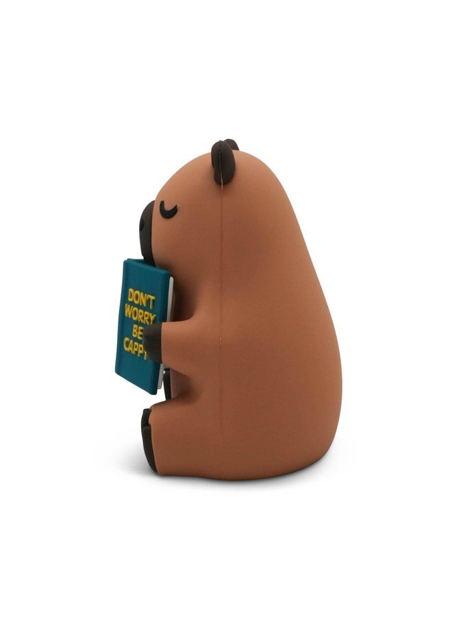 GOOFBALLS Little Readers - Cute Figurines for Bookshelves, Desks, Terrariums & Home Decor - Book-Loving Animal Statues - Capybara - Image 2